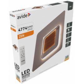 Avide Μοντέρνα Πλαφονιέρα Oyster  Zen 75W με RF χειριστήριο