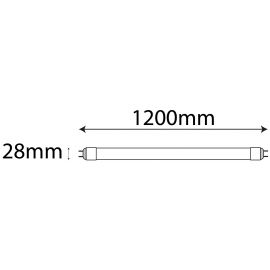 Avide LED Τύπου Φθορίου 18W G13 1200mm Λευκό 6400K 100lm/W Bulk