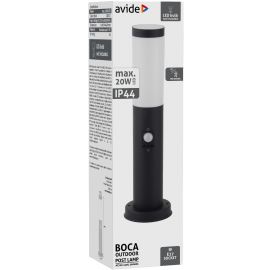 Avide Εξωτερικό Φωτιστικό Κήπου Boca 1xE27 450mm IP44 Μαύρο Φωτοκύτταρο