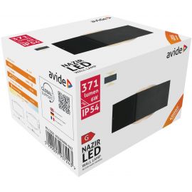 Avide Εξωτερικό Φωτιστικό Τοίχου Nazir LED 6W Λευκό 4000K IP54