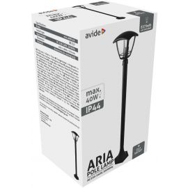 Avide Εξωτερικό Φωτιστικό Κολώνα Aria 100cm 1xE27 IP44 Μαύρο