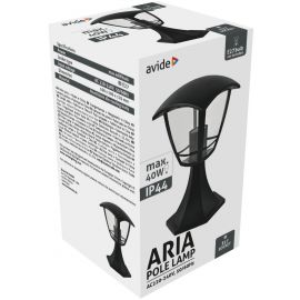 Avide Εξωτερικό Φωτιστικό Κολώνα Aria 29cm 1xE27 IP44 Μάυρο