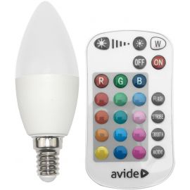 Avide LED Smart Κερί 5.5W RGB+W 2700K με IR Τηλεχειριστήριο