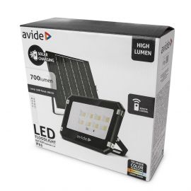 Avide Ηλιακός Προβολέας LED 50W CCT με Ξεχωριστό Ηλιακό Πάνελ και Τηλεχειριστήριο