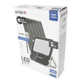 Avide LED Ηλιακός Προβολέας 100W 6400K με Ξεχωριστό Ηλιακό Πάνελ και Τηλεχειριστήριο
