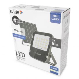Avide LED Ηλιακός Προβολέας 50W CW 6400K με Ξεχωριστό Ηλιακό Πάνελ και Τηλεχειριστήριο