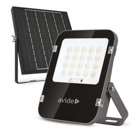 Avide LED Ηλιακός Προβολέας 50W NW 4000K με Ξεχωριστό Ηλιακό Πάνελ και Τηλεχειριστήριο