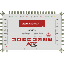 ATC Πολυδιακόπτης ATC-1716 (4 Sat + 1 Ter / 16 Εξόδοι)