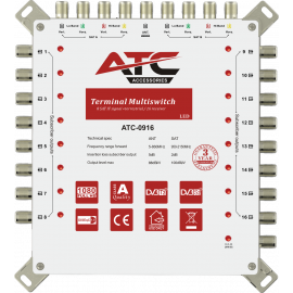ATC ΠΟΛΥΔΙΑΚΟΠΤΗΣ ATC-0916 (2 Sat + 1 Ter / 16 Εξόδοι)