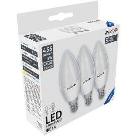 Avide LED Κερί 5W E14 Ψυχρό 6400K Value 3τμχ