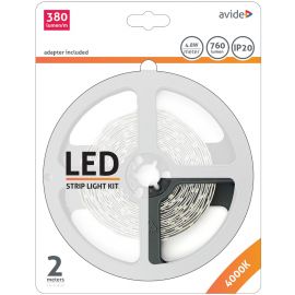 Avide LED Ταινία Blister 12V  4.8W SMD2835 60LED 4000K IP20 2m