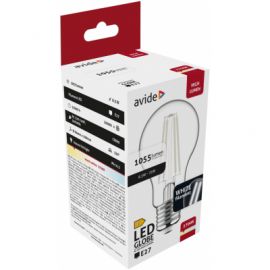 Avide LED White Filament Σφαιρική 8.5W E27 WW 2700K
