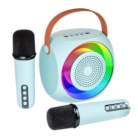 ATC-10 Wireless Karaoke Speaker Blue  (2 microphones )