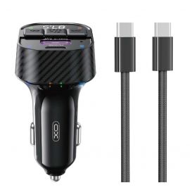 XO BCC17 Smart Bluetooth MP3 A+C Dual Port PD30W Φορτιστής Αυτοκινήτου με καλώδιο Type-C