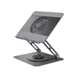 XO C182 Μεταλλική Αναδιπλούμενη Βάση Laptop με Ανεμιστήρα