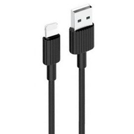 XO NB156 USB Καλώδιο Φόρτισης για Lightning Μαύρο