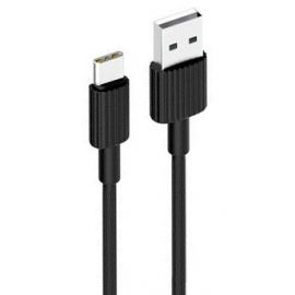 XO NB156 USB Καλώδιο Φόρτισης για Type-C Μαύρο