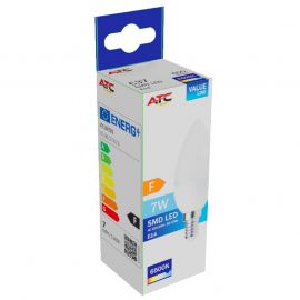 ATC SMD Λαμπτήρας LED Κερί C37 230V 7W/600LM E14 6500K