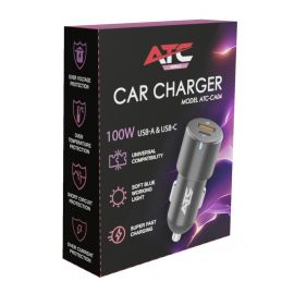 ATC-CA04 Φορτιστής Αυτοκινήτου  USB-A & Type-C 100W