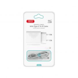 XO L160 (EU) Φορτιστής Ταχείας Φόρτισης με Θύρα Type-C & Καλώδιο Lighting 20W Kit (NB300)