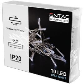 Entac Christmas Indoor 10 LED Light 6400K 1m (2AA excl.)