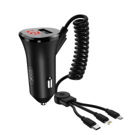 XO CC36 15W Car Charger 3in1
