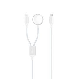 XO CX030 Type-c σε Type-c + Καλώδιο Φόρτισης Ρολογιού Λευκό