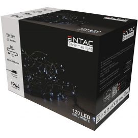 Entac Χριστουγεννιάτικα Λαμπάκια IP44 120 LED Ψυχρό 9m