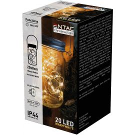 Entac Solar IP44 Bottle 20 LED Micro LED Light WW