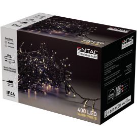 Entac Christmas IP44 400 LED Micro Cluster Light WW 8m