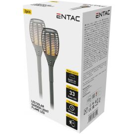 Entac Ηλιακό Κήπου με Εφέ Φλόγας 56cm 33 LED (2τμχ)