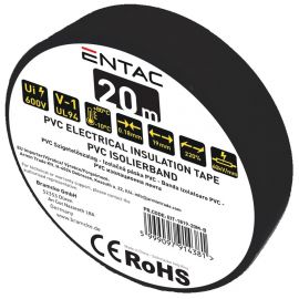 Entac Insulation Tape 0.18x19mm Black 20m
