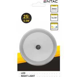 Entac Φωτάκι Νυκτός 0.5W Στρογγυλό Ψυχρό Άσπρο