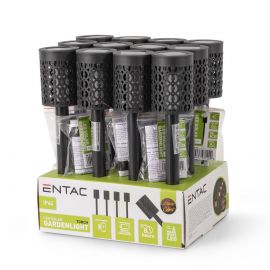 Entac Ηλιακό Φωτιστικό Κήπου Δαυλός WW LEDs 12τμχ