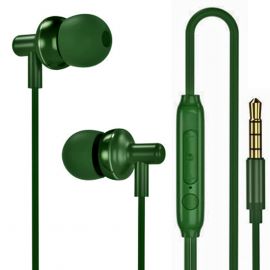 XO EP35 Μεταλλικό In-ear Handsfree  1.2μ Πράσινο