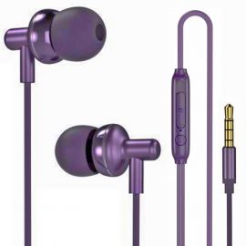XO EP35 Μεταλλικό In-ear Handsfree  1.2μ Purple
