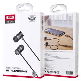 XO EP56 in-ear TypeC Metal Handsfree Μαύρο