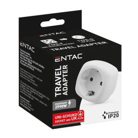 Entac Universal Αντάπτορας Ταξιδιού UK σε EU  με Θύρα Schuko
