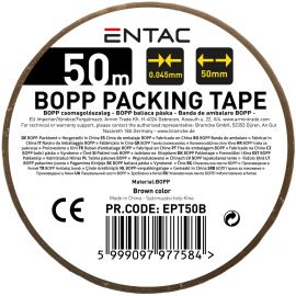Entac Packing Tape 0.045x50mm Brown 50m