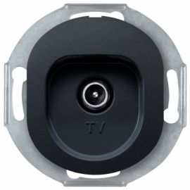 EON E612I.E1 TV aerial socket without cover frame for individual systems, soft-touch black
