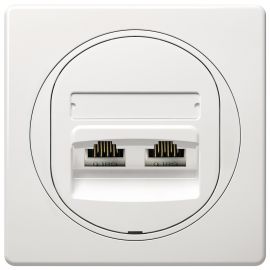 EON Data socket double 2xRJ45 Cat 5e UTP, white