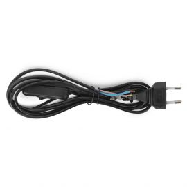 Entac Rewireable Καλώδιο 2G0.75 με Διακόπτη ON/OFF Μαύρο 2.5m