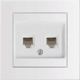 Entac Arnold Recessed wall LAN socket 2x Cat5 White