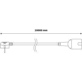 Entac Μπαλαντέζα 20m Πορτοκαλί 3G1.5