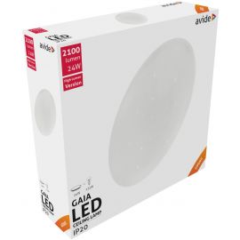 Avide LED Μοντέρνα Πλαφονιέρα Οροφής Gaia 24W 380*105.0mm Λευκό 4000K