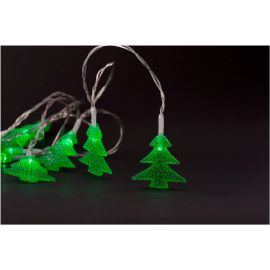 Entac Χριστουγεννιάτικα Εσωτερικά PVC Πράσινα Δέντρα 10 LED 1,65μ (2xAA Δεν περιλαμβ.)
