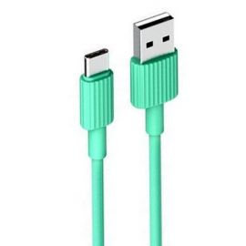 XO NB156 USB Καλώδιο Φόρτισης για Type-C Πράσινο