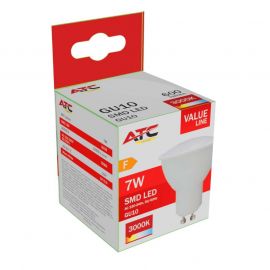ATC SMD Λαμπτήρας LED Spot GU10 230V 7W/600LM 110° 3000K
