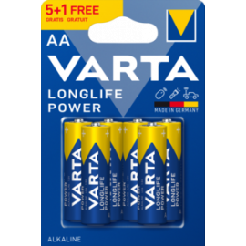 Varta Αλκαλικές Longlife Power Μπαταρίες LR6 AA BL 5+1