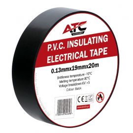 ATC Μονωτική Ταινία PVC Μαύρο 0.13mmx19mmx20m